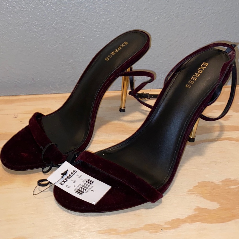 Burgundy extremely sexy heels